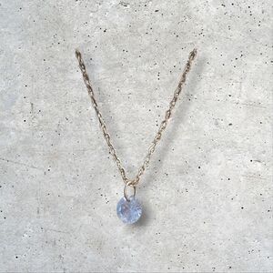 Elegant Silver Necklace with Blue Pendant
